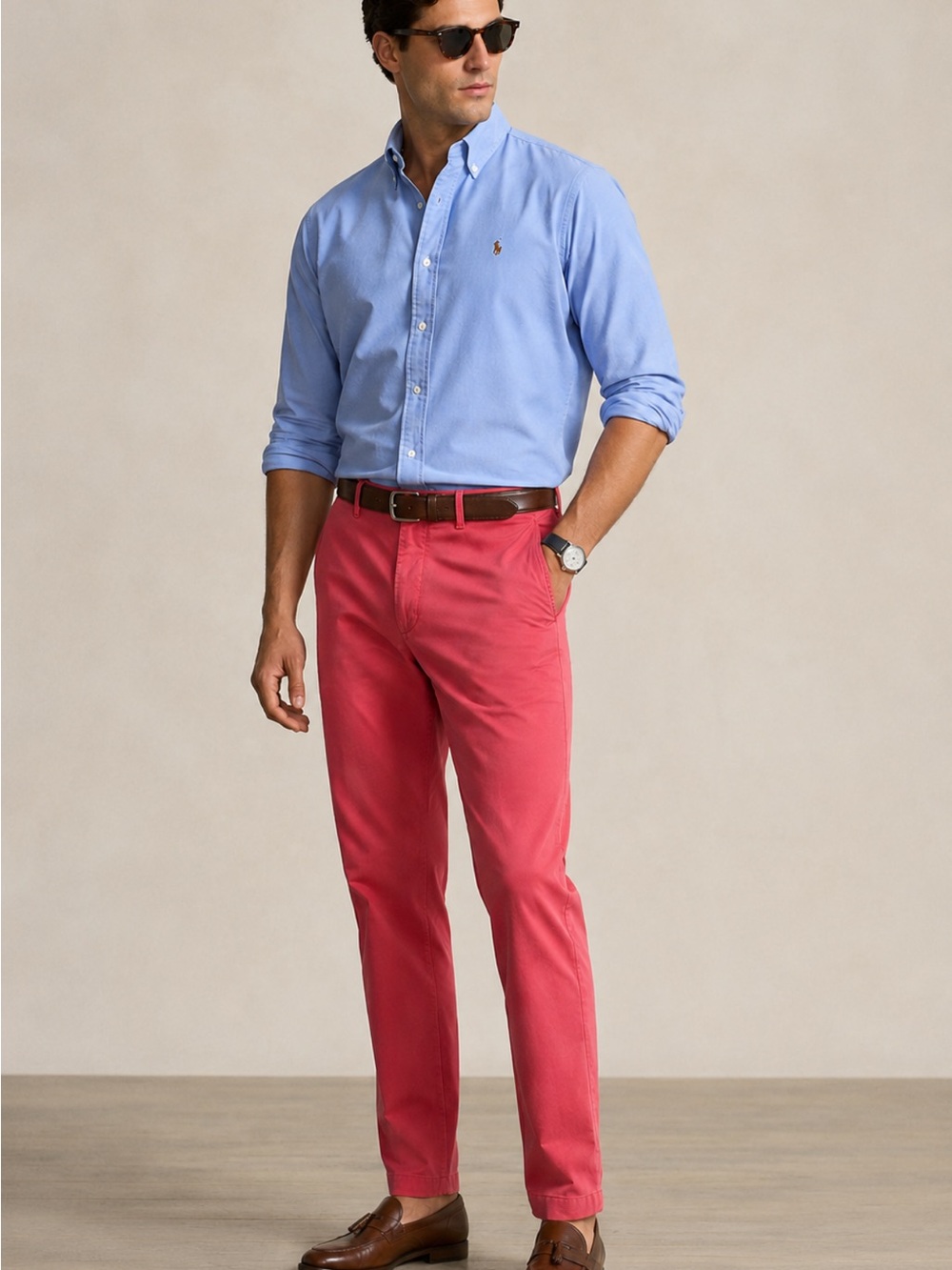 Polo Ralph Lauren Men’s Stretch Straight Fit Chino Pants 33x30 Coral Pink NWOT